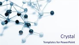  Presentation with molecular - Amazing slide deck having molecular background backdrop and a sky blue colored foreground