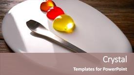  Presentation with jelly - Cool new theme with molecular cuisine concept spheritions colorful backdrop and a coral colored foreground