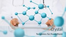  Presentation with molecular diagnostic - Beautiful PPT layouts featuring molecular diagnostic - healthcare hospital research science backdrop and a light blue colored foreground