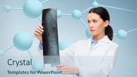  Presentation with molecular diagnostic - Beautiful PPT layouts featuring molecular diagnostic - healthcare medicine and radiology concept backdrop and a light blue colored foreground