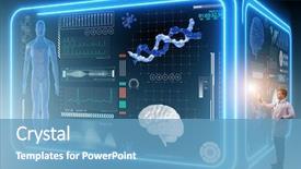  Presentation with molecular diagnostic - Audience pleasing slide deck consisting of molecular diagnostic - man doctor in futuristic medicine backdrop and a teal colored foreground