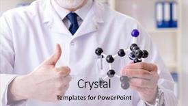  Presentation with fuel lab images - Audience pleasing presentation theme consisting of molecular diagnostic - old male chemist working backdrop and a lemonade colored foreground