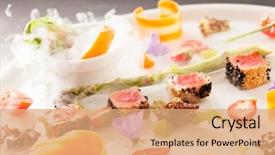  Presentation with molecular - Slide set featuring molecular dish background and a coral colored foreground