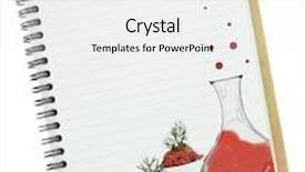  Presentation with notebook page - Cool new PPT theme with templates de quimica - molecular gastronomy painting on blank backdrop and a white colored foreground