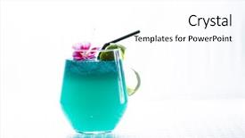  Presentation with caviar - Slide set with molecular mixology - cocktail with caviar background and a white colored foreground