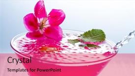  Presentation with molecular - Theme with molecular mixology - fresh cocktail background and a red colored foreground