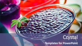  Presentation with molecular biology protozoa - PPT theme having molecular mixology - several cocktail background and a ocean colored foreground