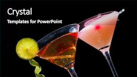  Presentation with molecular - Beautiful theme featuring molecular mixology - cocktail with juice backdrop and a black colored foreground