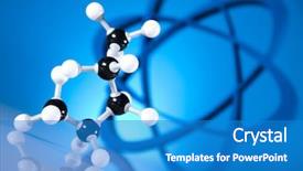  Presentation with molecular - Presentation design enhanced with molecular model atom background and a teal colored foreground