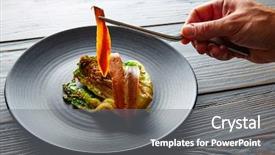  Presentation with molecular - Cool new presentation with molecular nutrition - cantabrian anchovies with endive chef backdrop and a  colored foreground