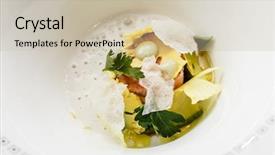  Presentation with soup - Amazing PPT layouts having molecular nutrition - fish soup backdrop and a soft green colored foreground
