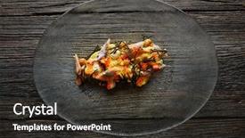  Presentation with sardines - PPT layouts with molecular nutrition - smoked sardines salad with creamy background and a  colored foreground