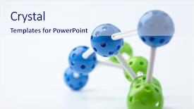  Presentation with molecular biology white - PPT theme enhanced with molecular structure on the white background and a sky blue colored foreground