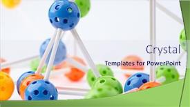  Presentation with molecular - Presentation theme with molecular-structure-on-the-white background and a sky blue colored foreground