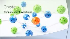  Presentation with molecular - Presentation theme featuring molecular-structure-on-the-white background and a soft green colored foreground