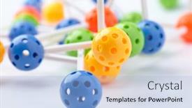  Presentation with molecular - Presentation design enhanced with molecular-structure-on-the-white background and a light blue colored foreground