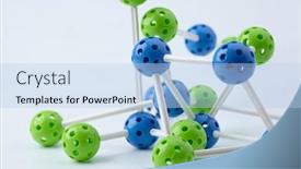  Presentation with molecular - Cool new slide deck with molecular-structure-on-the-white backdrop and a light blue colored foreground