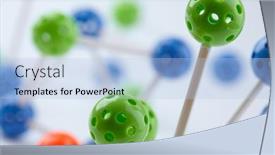  Presentation with molecular - Colorful presentation theme enhanced with molecular-structure-on-the-white backdrop and a light blue colored foreground