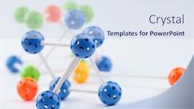  Presentation with molecular - Presentation theme with molecular-structure-on-the-white background and a sky blue colored foreground