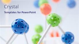  Presentation with molecular - Theme enhanced with molecular-structure-on-the-white background and a sky blue colored foreground