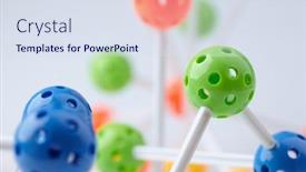  Presentation with molecular - Presentation design featuring molecular-structure-on-the-white background and a sky blue colored foreground