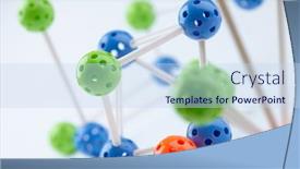  Presentation with molecular - Presentation having molecular-structure-on-the-white background and a sky blue colored foreground