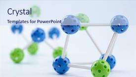  Presentation with molecular - Colorful presentation design enhanced with molecular structure on white backdrop and a sky blue colored foreground