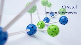  Presentation with molecular - PPT layouts enhanced with molecular structure on white background and a sky blue colored foreground