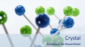  Presentation with molecular - Cool new slides with molecular structure on white backdrop and a sky blue colored foreground