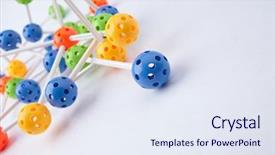  Presentation with molecular - Slide set consisting of molecular structure background and a sky blue colored foreground