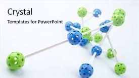  Presentation with molecular - Slide set with enlace quimico - molecular structure background and a sky blue colored foreground