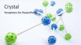  Presentation with molecular - Presentation theme enhanced with molecular structure background and a sky blue colored foreground