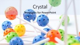  Presentation with molecular - Audience pleasing PPT theme consisting of molecular-structure backdrop and a light blue colored foreground