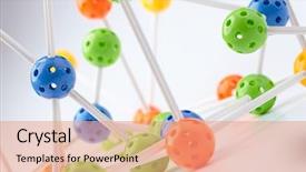  Presentation with structure - Presentation theme with molecular structure background and a coral colored foreground