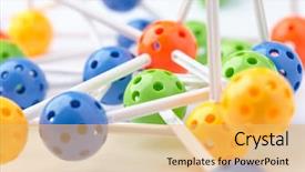  Presentation with structure - Presentation theme featuring molecular structure background and a yellow colored foreground