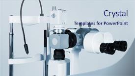  Presentation with powerful - PPT theme featuring molecular switch - modern and powerful microscope background and a  colored foreground