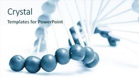  Presentation with dna molecule - Presentation featuring manupulating genes - molecule of dna background and a sky blue colored foreground