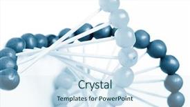  Presentation with dna molecule - Presentation theme having manupulating genes - molecule of dna background and a sky blue colored foreground