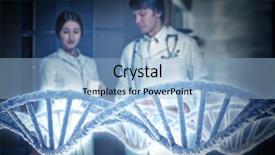  Presentation with chemistry media - Beautiful presentation featuring molecules structures - chemistry specialists working in laboratory backdrop and a light blue colored foreground