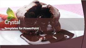  Presentation with chocolate covered strawberries - Cool new PPT layouts with molten - chocolate fondant with strawberries backdrop and a tawny brown colored foreground