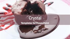  Presentation with chocolate strawberry - Audience pleasing slide set consisting of molten - chocolate fondant with strawberry cream backdrop and a violet colored foreground