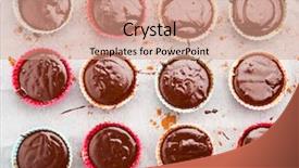  Presentation with molten - Cool new slide deck with molten chocolate cakes are ready backdrop and a coral colored foreground