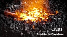  Presentation with molten - Slides enhanced with molten metal - conceptual image of a hot background and a wine colored foreground