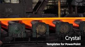  Presentation with molten - Theme with molten steel - metalworks background background and a black colored foreground