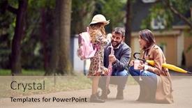  Presentation with mom daughter - Cool new presentation with mom-and-dad-talking backdrop and a coral colored foreground