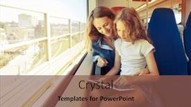  Presentation with mom daughter - Slide deck consisting of mom-and-daughter-are-riding background and a tawny brown colored foreground