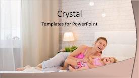  Presentation with mom - Presentation design consisting of mom-and-daughter background and a lemonade colored foreground