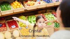  Presentation with mom daughter - Cool new presentation design with mom and gesturing aside she backdrop and a yellow colored foreground