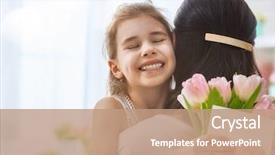  Presentation with happy mothers day - Presentation consisting of happy mother's day child background and a coral colored foreground