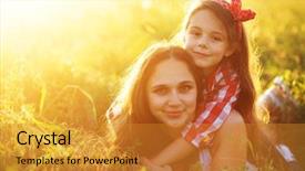  Presentation with mom - Slide deck having mom and her 6 years background and a gold colored foreground